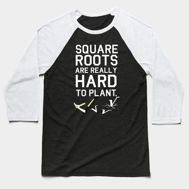 Square Roots Baseball T-Shirt by victorcalahan